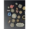 Image 2 : Collection of Rhinestone Costume Jewelry Brooches