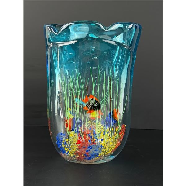 Cenedese Murano Italian Glass Aquarium Vase