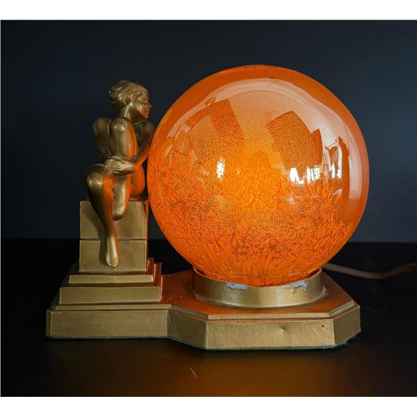 Art Deco Nude APT Novelty Mercury Glass Lamp