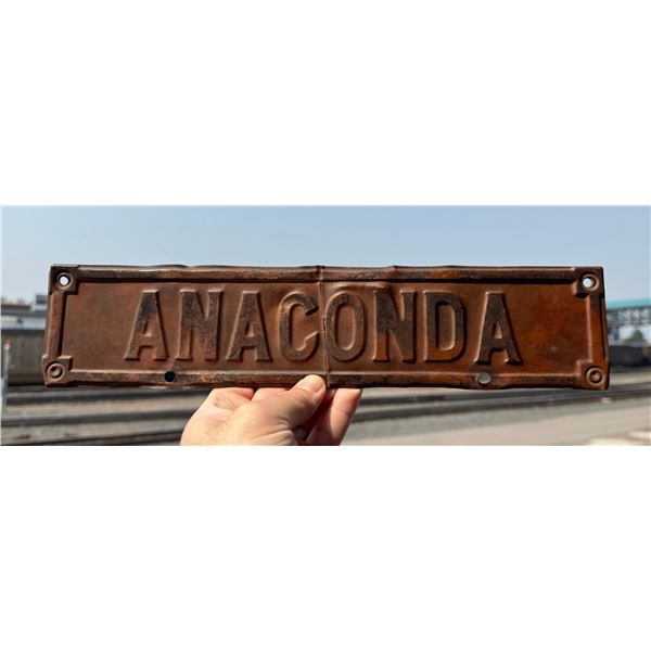 Anaconda Montana License Plate Topper Sign