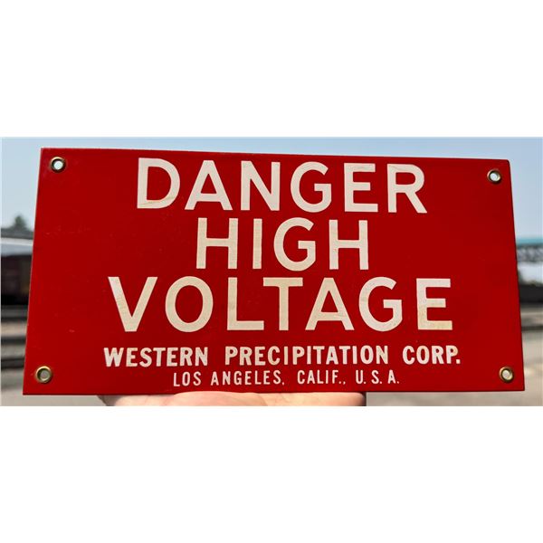 Los Angeles California Porcelain Danger Sign