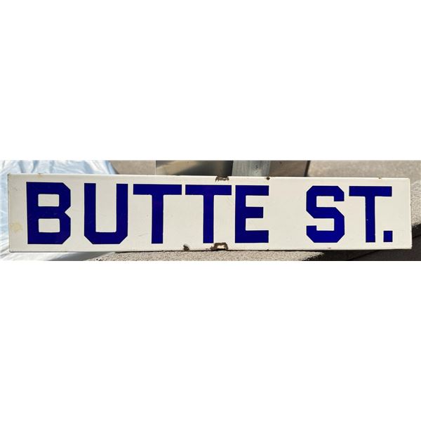 Porcelain Butte Montana Street Sign