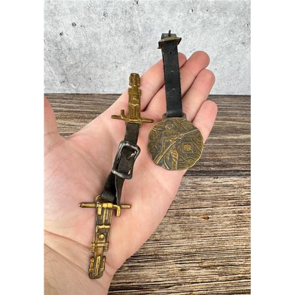 Mining Jackhammer Pocket Watch Fobs