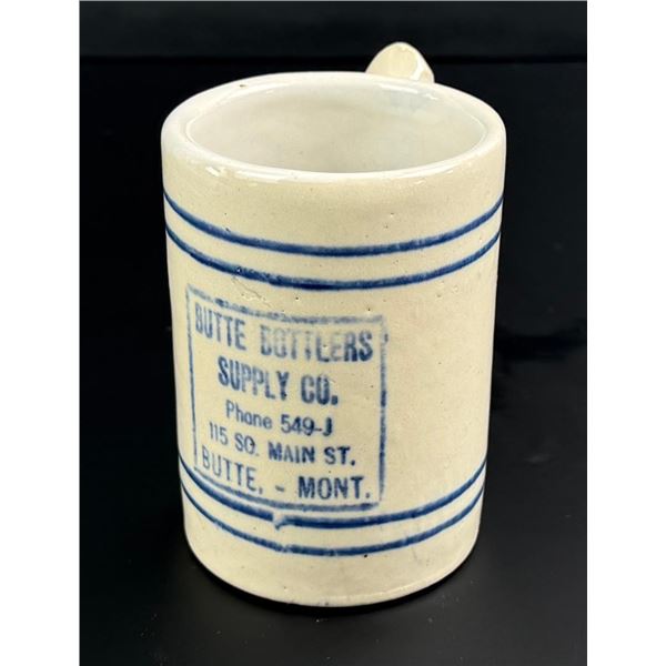 Butte Bottlers Supply Co Montana Stoneware Cup Mug