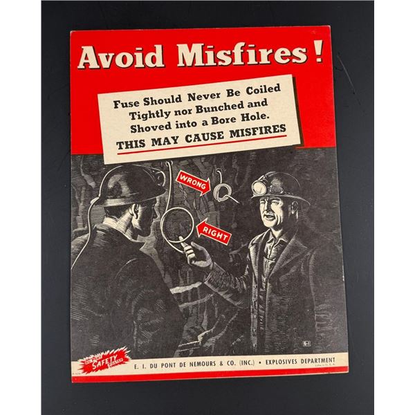 Dupont Mining Safety Avoid Misfires Poster