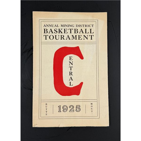 1925 Butte Montana Mining Basketball Program