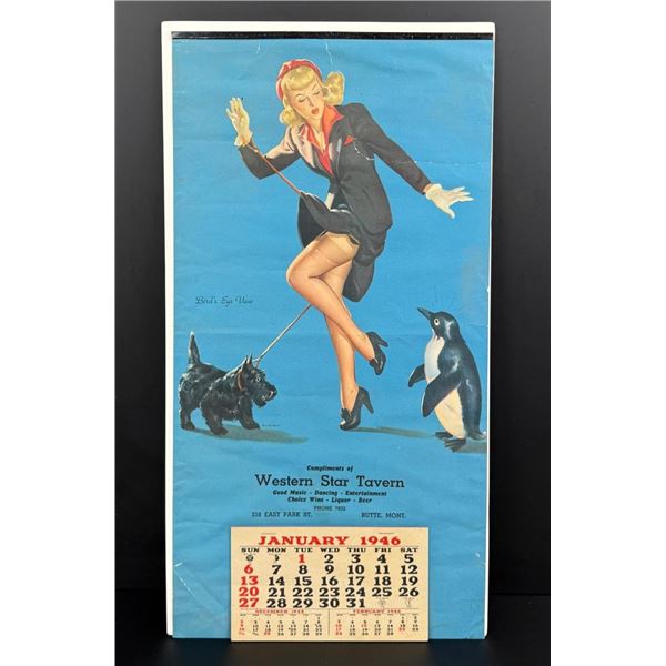 1946 Butte Montana Tavern Pinup Calendar