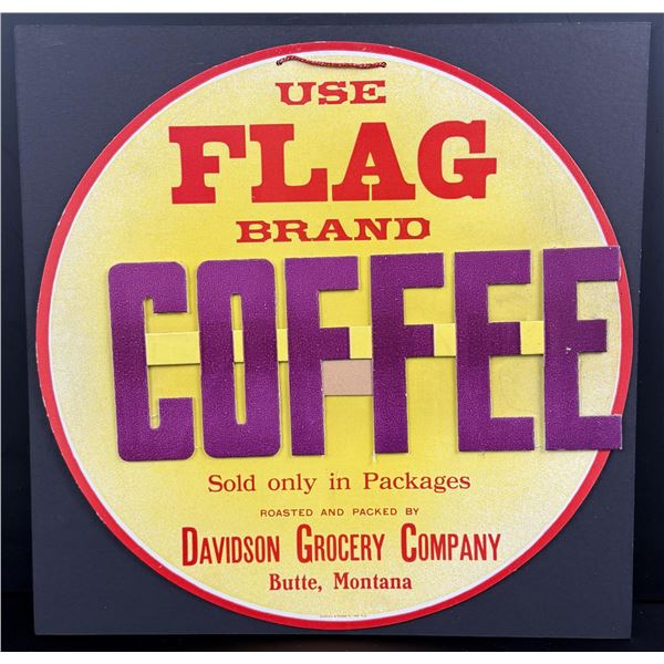 Flag Coffee Butte Montana Grocery Sign