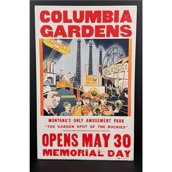 Butte Montana Columbia Gardens Opening Poster
