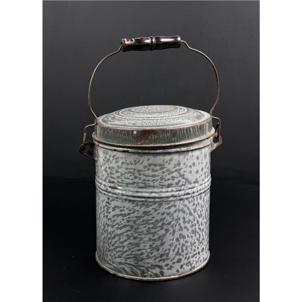 Butte Montana Graniteware Miners Lunch Box Pail