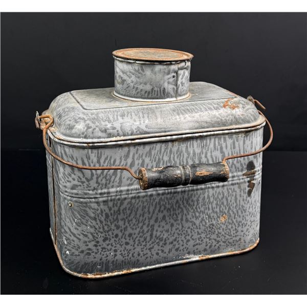 Butte Montana Graniteware Miners Lunch Box Pail