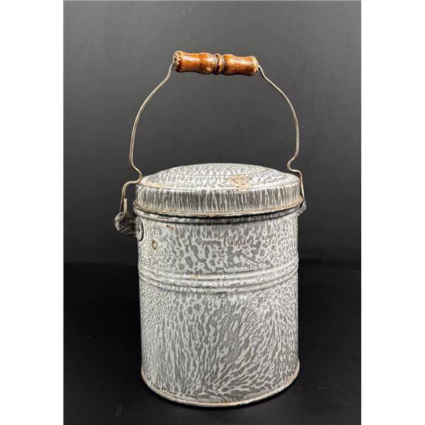 Butte Montana Graniteware Miners Lunch Box Pail