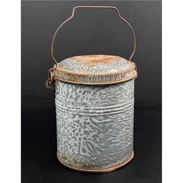 Butte Montana Graniteware Miners Lunch Box Pail