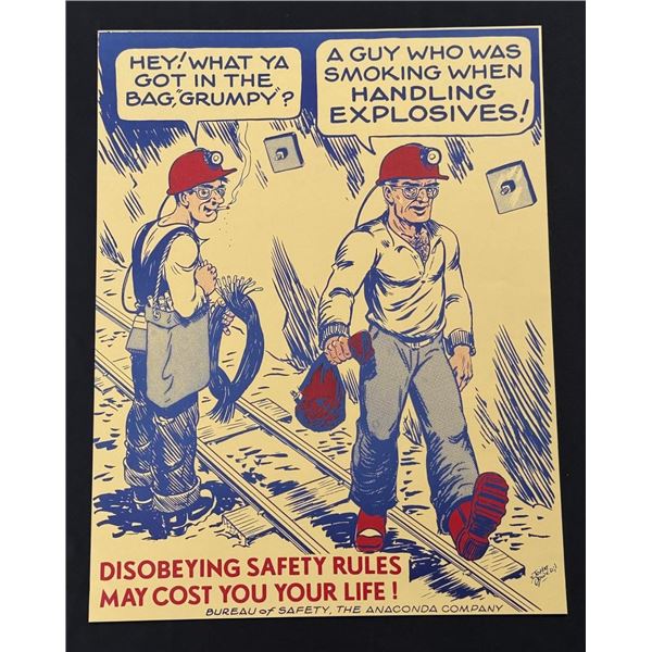 Anaconda Copper Butte Montana Safety Poster