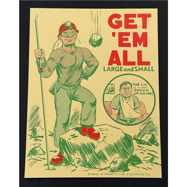 Anaconda Copper Butte Montana Safety Poster