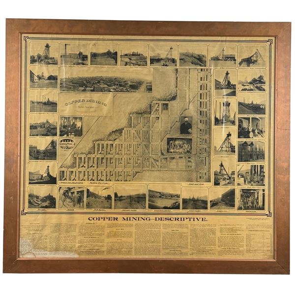 Butte Montana Mine Office Lithograph