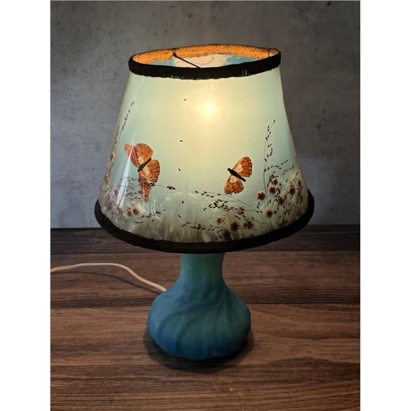 Van Briggle Pottery Lotus Tulip Butterfly Lamp