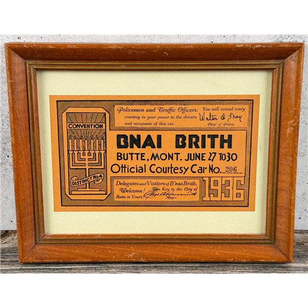 1936 Bnai Brith Jewish Convention Butte Montana