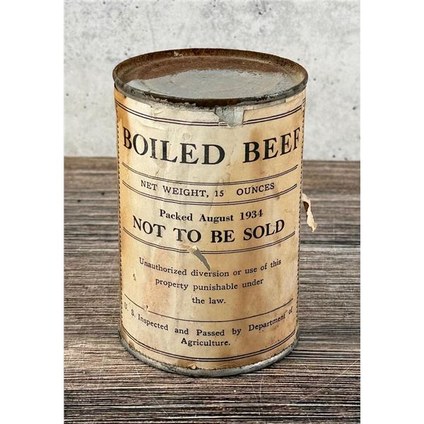Great Depression Government Boiled Meat Ration