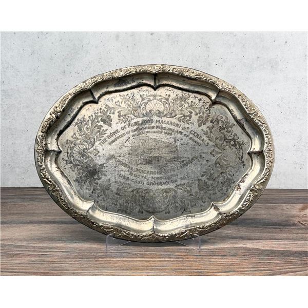 1898 Butte Montana Macaroni Company Serving Tray