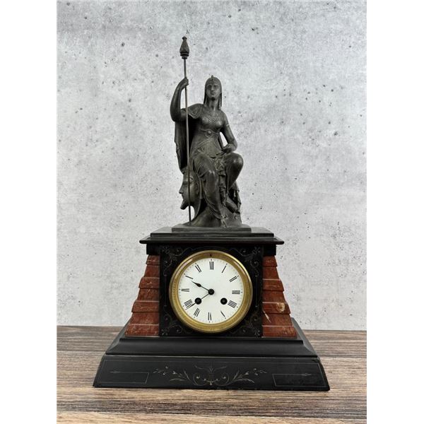 French Egyptian Revival Goddess Isis Mantle Clock