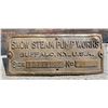 Image 1 : Snow Steam Pump Works Mining Data Plate