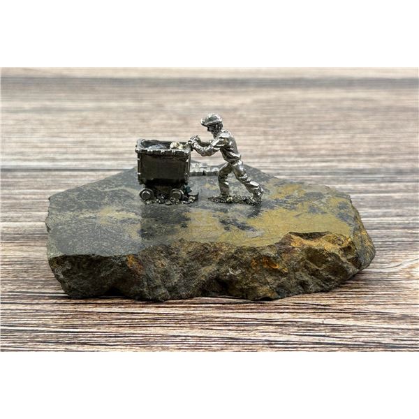 Butte Montana Miner Mining Pyrite Paperweight