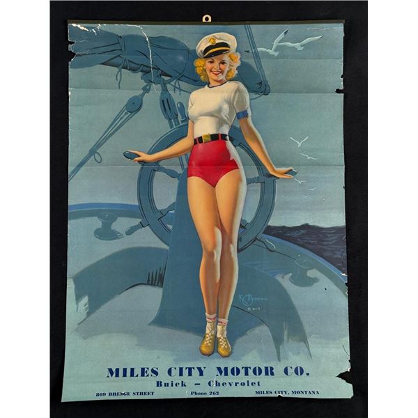 Miles City Montana Motor Co Pinup Girl Calendar