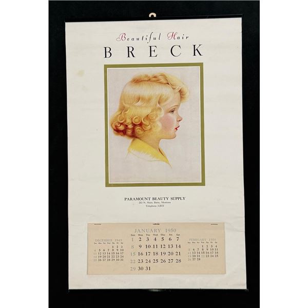 1950 Butte Montana Paramount Beauty Calendar