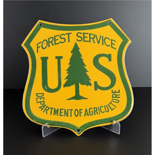 Porcelain USFS US Forest Service Shield Sign
