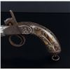 Image 5 : Cannon Barrel Silver Gold Inlaid Boxlock Pistol
