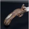 Image 7 : Cannon Barrel Silver Gold Inlaid Boxlock Pistol