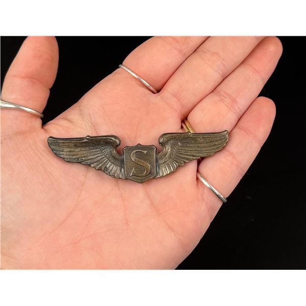 WW2 Sterling Silver Service Pilot Flight Wings