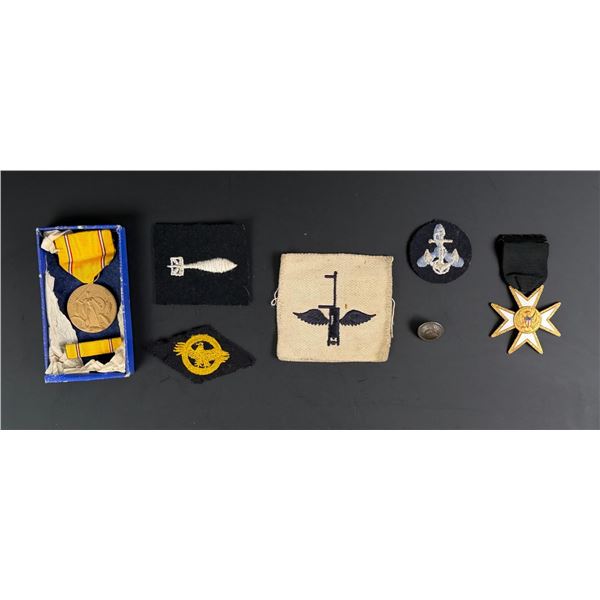 Collection of WW2 Patches and Medals