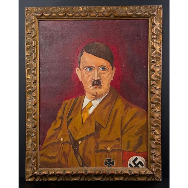 WW2 Itinerant Adolf Hitler Fuhrer Painting