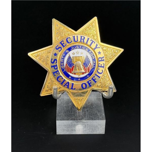 California Special Security Officer Badge