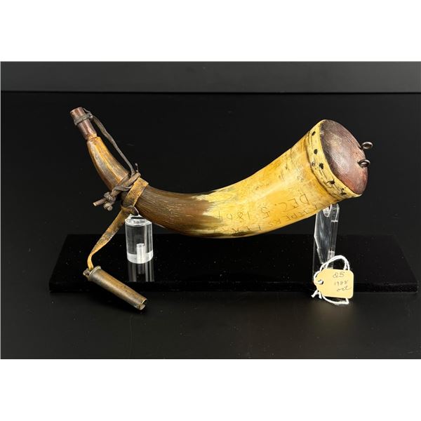Harpers Ferry Civil War Scrimshaw Power Horn