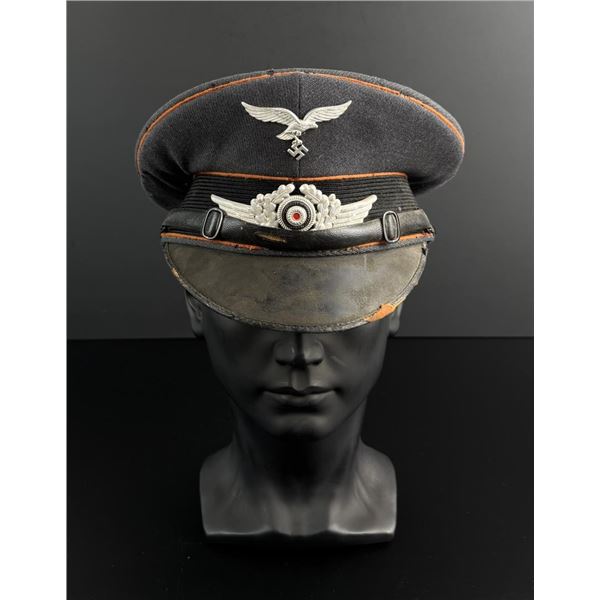WW2 German Luftwaffe Signals Corps Visor Cap