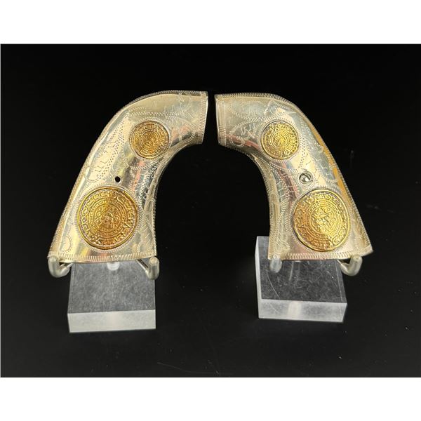 Mexico Sterling 10k Gold Colt Single Action Grips
