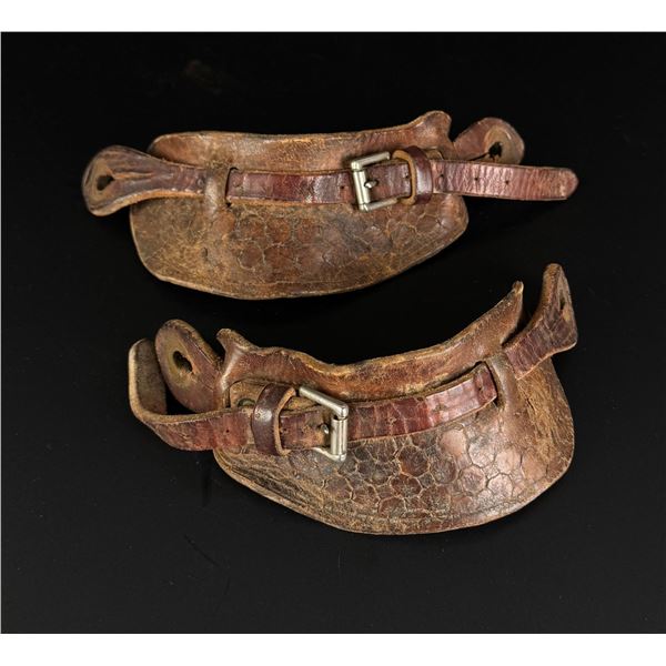 Tooled Leather Montana Cowboy Spur Straps
