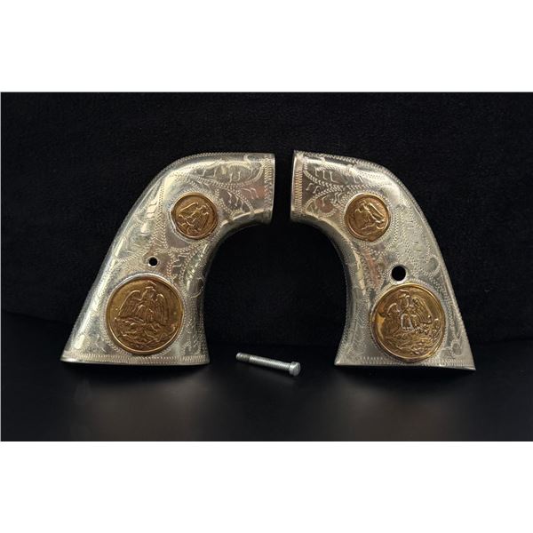 Mexico Sterling 10k Gold Colt Single Action Grips