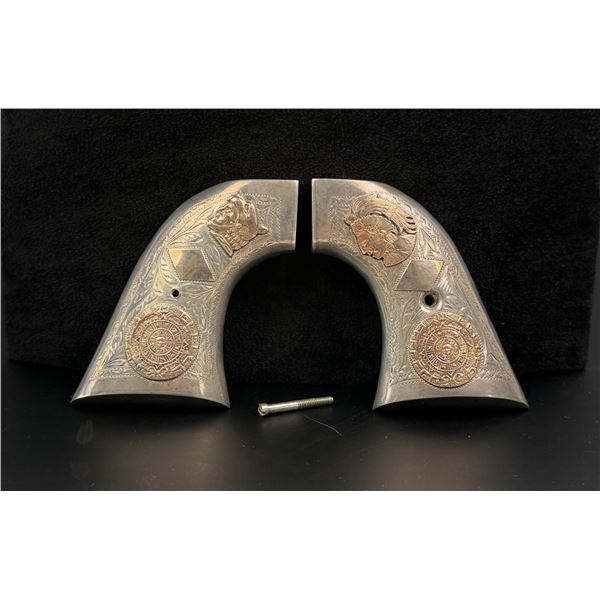 Mexico Sterling 10k Gold Colt Single Action Grips