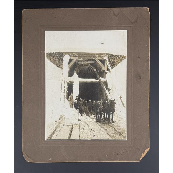 Railroad Workers in Snow Occupational Photo