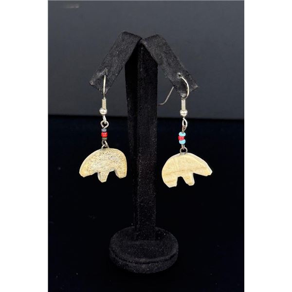 Zuni Bear Fetish Earrings
