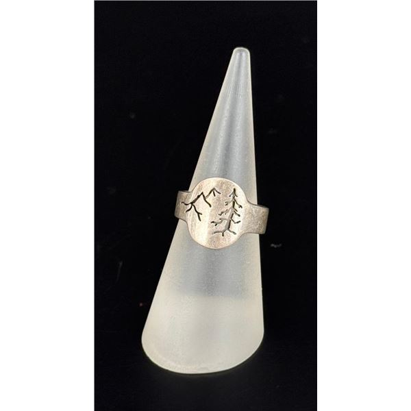 Hopi Sterling Silver Mountain Ring
