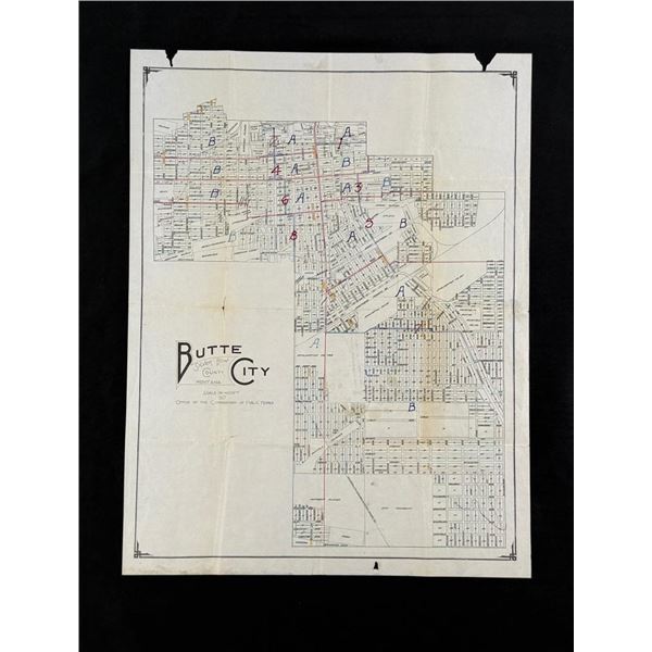 1917 Butte Montana Census Enumeration District Map