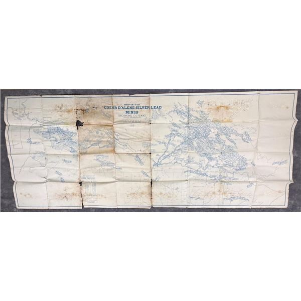 1915 Shoshone County Idaho Lead Mine Plat Map