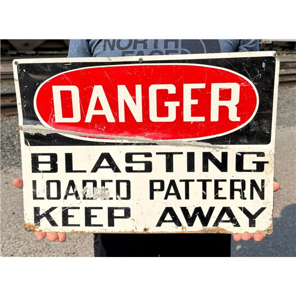 Butte Montana Mine Danger Blasting Metal Sign