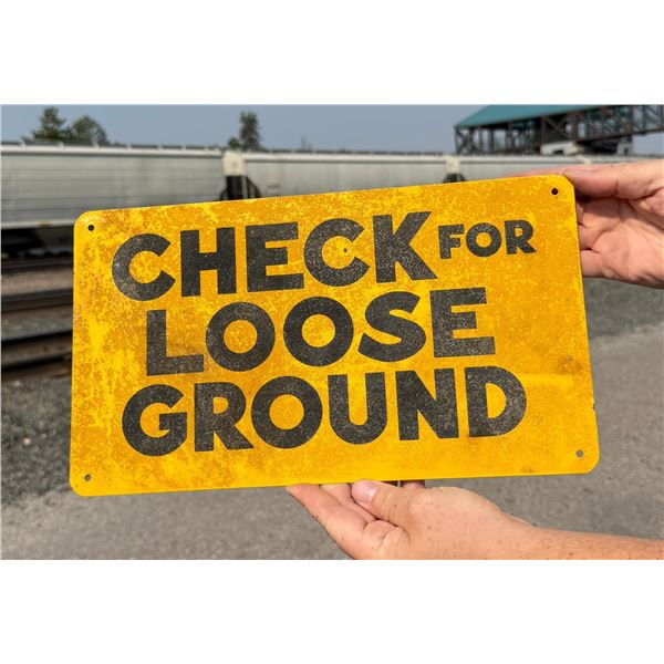 Butte Montana Loose Ground Mining Metal Sign