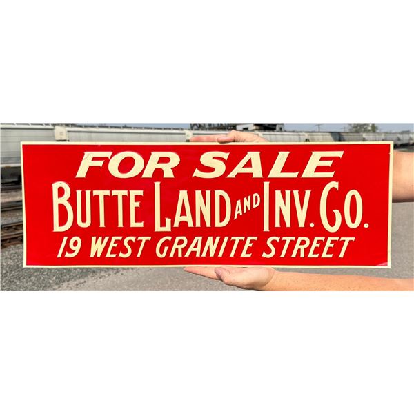Butte Montana Land & Investment Co Sign